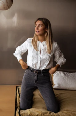 Chemisiers & Blouses-EASY-CLOTHES Chemise Pauly - écrue à broderieEasy Clothes Écrue à broderie       