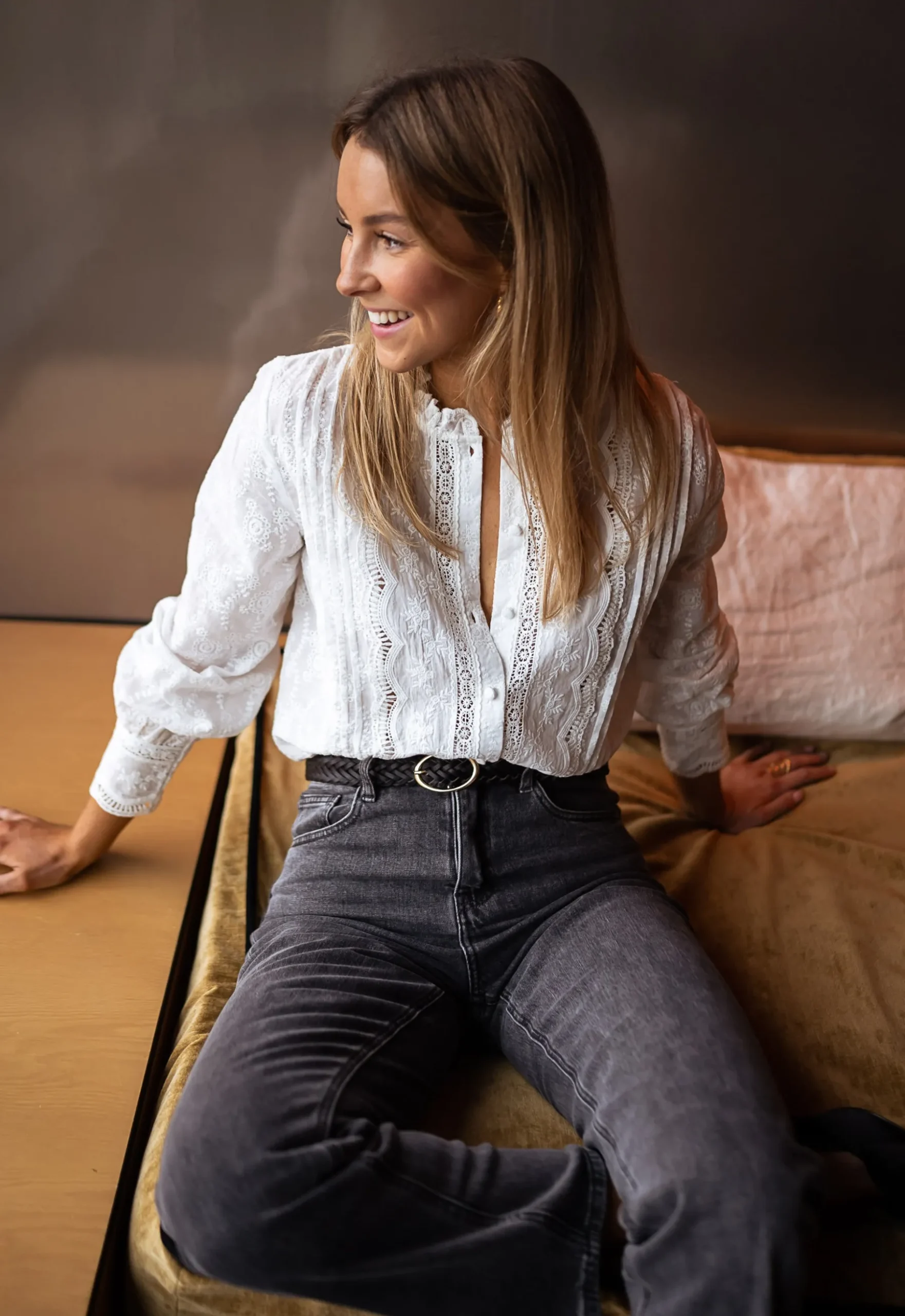 Chemisiers & Blouses-EASY-CLOTHES Chemise Pauly - écrue à broderieEasy Clothes Écrue à broderie