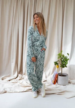 Chemisiers & Blouses-EASY-CLOTHES Chemise Suzy - verte à motifsEasy Clothes Verte à motifs       