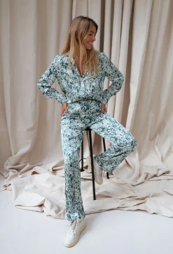 Chemisiers & Blouses-EASY-CLOTHES Chemise Suzy - verte à motifsEasy Clothes Verte à motifs       