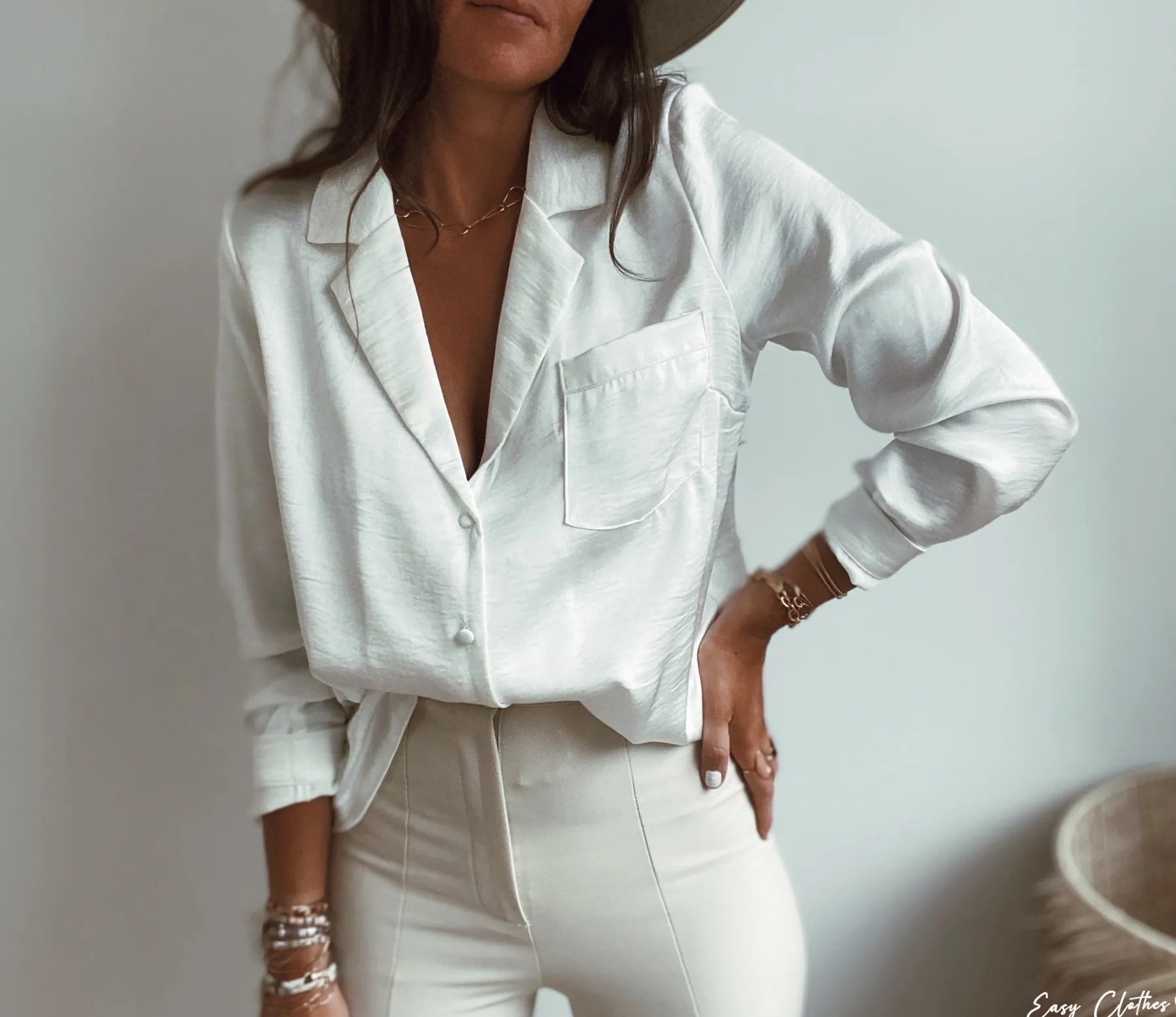 Chemisiers & Blouses-EASY-CLOTHES Chemise Youna - écrueEasy Clothes Écrue