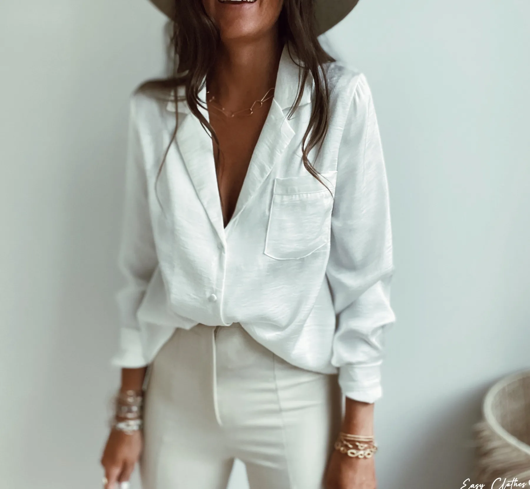 Chemisiers & Blouses-EASY-CLOTHES Chemise Youna - écrueEasy Clothes Écrue