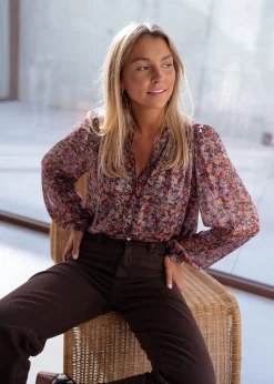 Chemisiers & Blouses-EASY-CLOTHES Chemisier Eva - à motifsEasy Clothes À motifs       