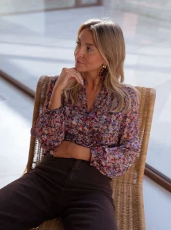 Chemisiers & Blouses-EASY-CLOTHES Chemisier Eva - à motifsEasy Clothes À motifs       