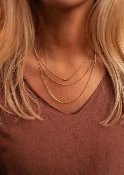 Colliers-EASY-CLOTHES Collier Enoha - Doré - Triple RangEasy Clothes Doré