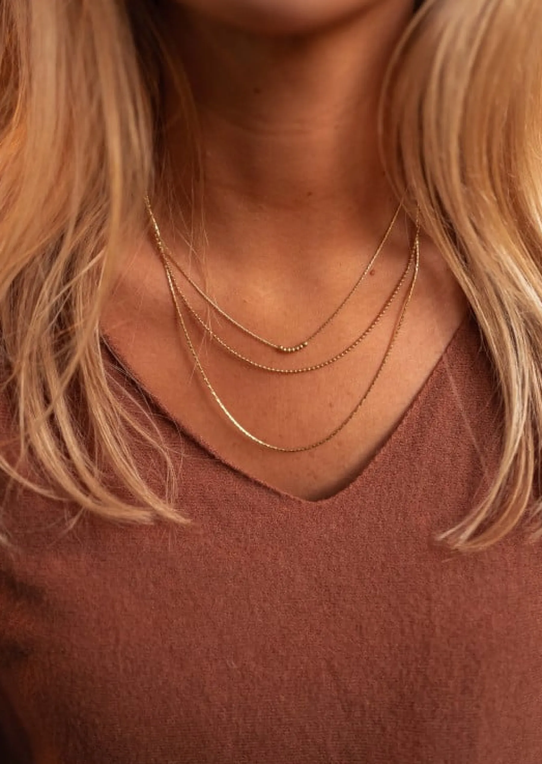 Colliers-EASY-CLOTHES Collier Enoha - Doré - Triple RangEasy Clothes Doré