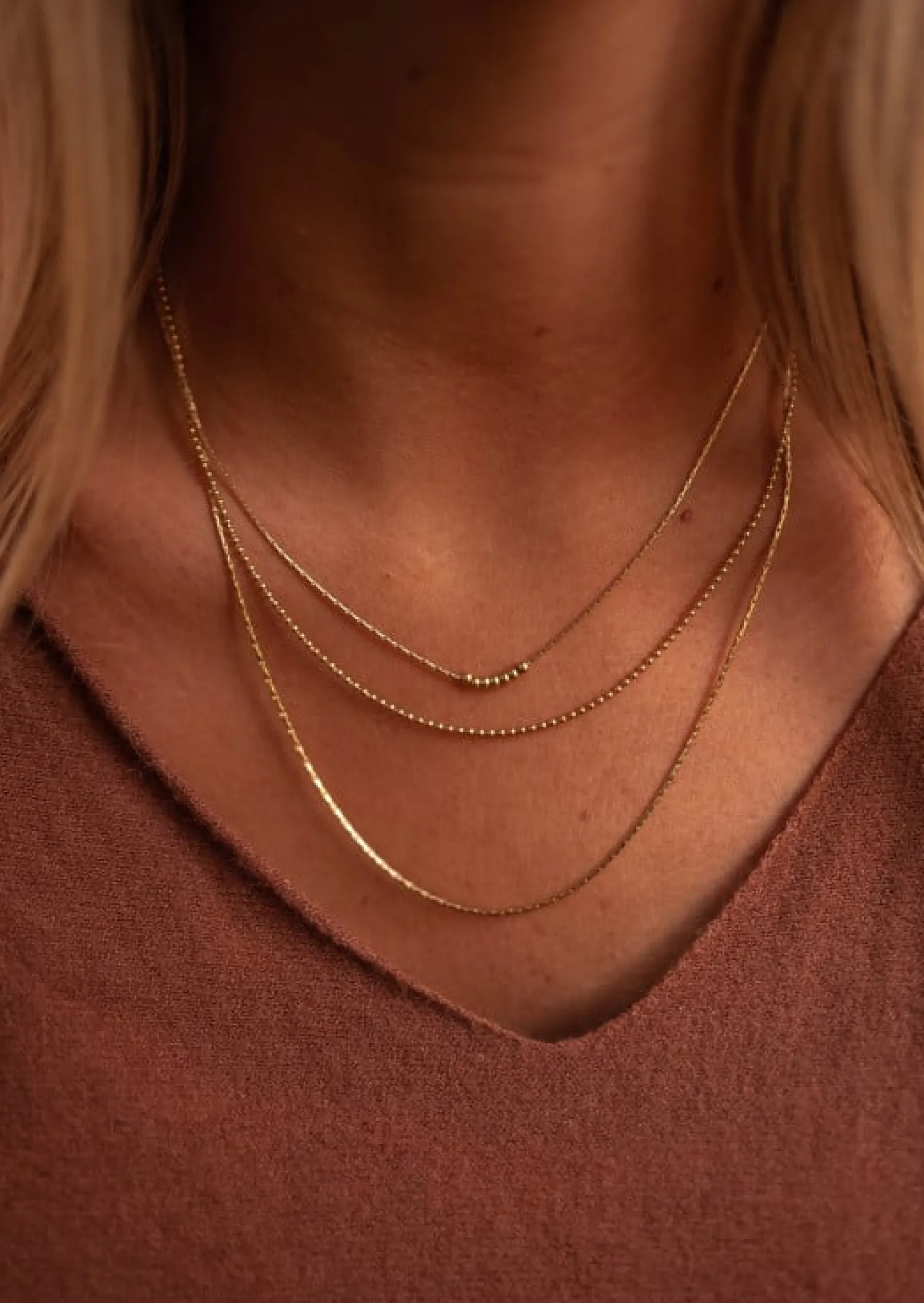 Colliers-EASY-CLOTHES Collier Enoha - Doré - Triple RangEasy Clothes Doré