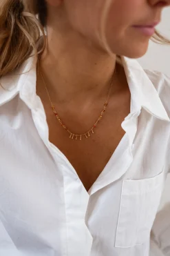 Colliers-EASY-CLOTHES Collier Leewan - doré et orangeEasy Clothes Doré et orange