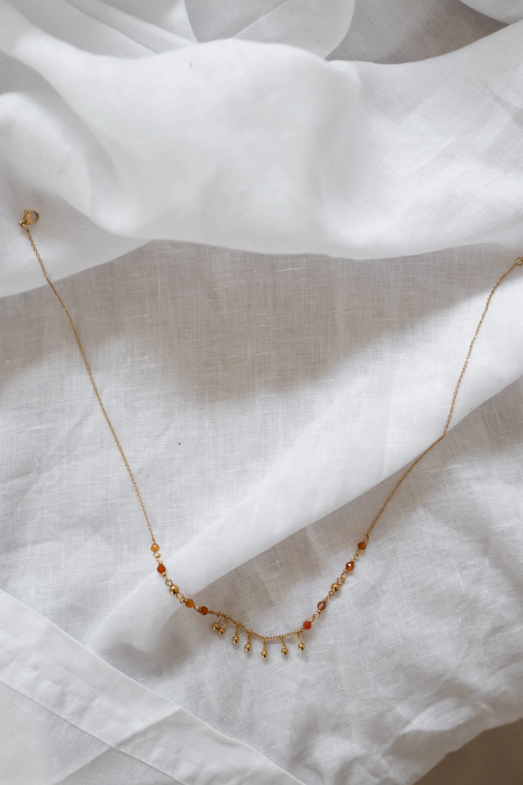 Colliers-EASY-CLOTHES Collier Leewan - doré et orangeEasy Clothes Doré et orange