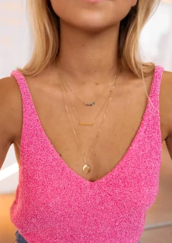 Colliers-EASY-CLOTHES Collier Leora doré | Collier triple rangs | Prêt-à-porter en ligne | Easy Clothes Doré