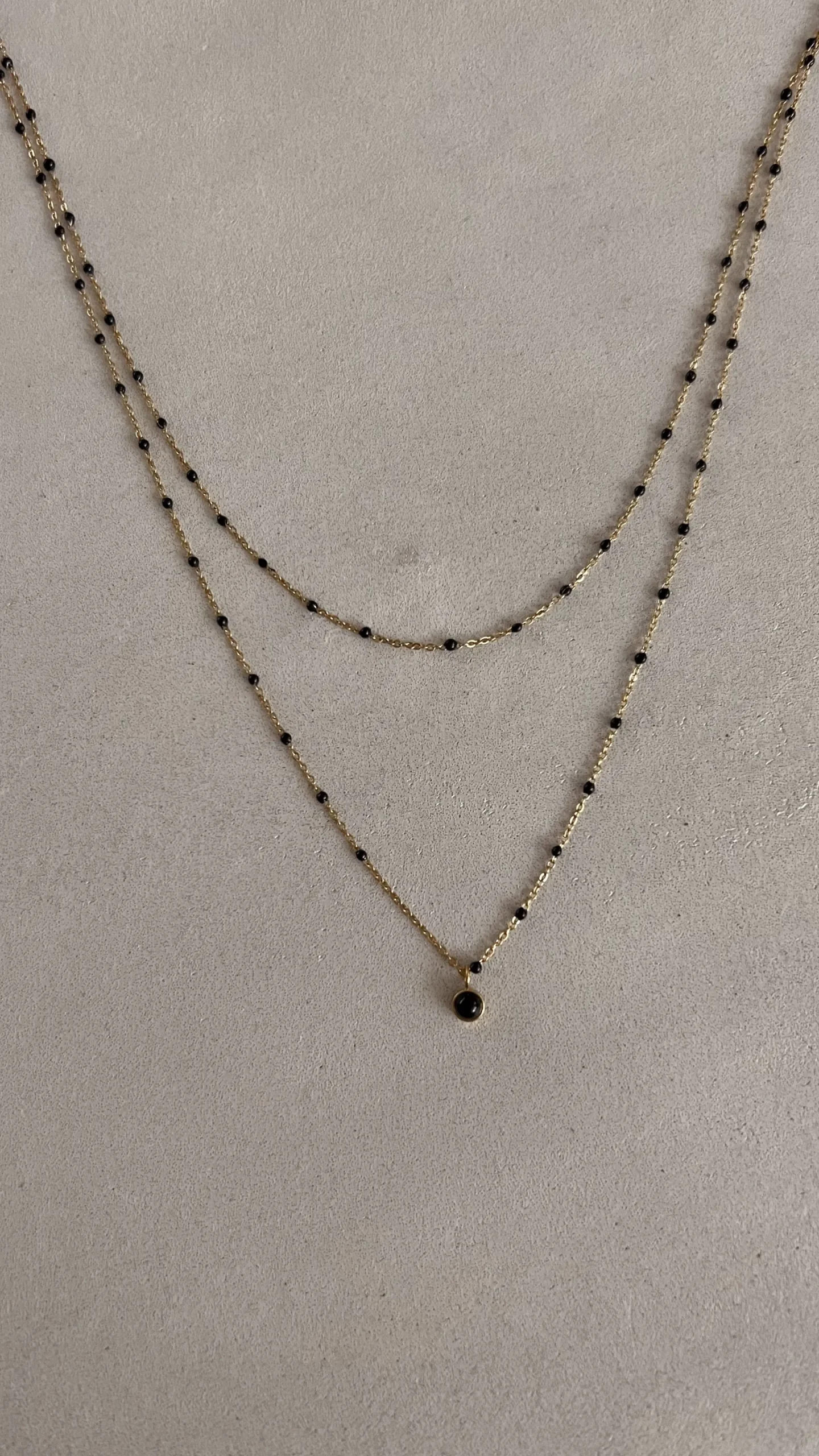 Colliers-EASY-CLOTHES Collier Luam - noir et doréEasy Clothes Noir et doré