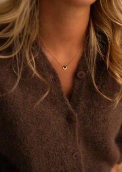 Colliers-EASY-CLOTHES Collier Reno Doré - Perle Noire - Bijoux Easy Clothes Doré
