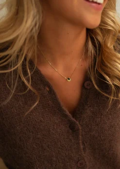 Colliers-EASY-CLOTHES Collier Reno Doré - Perle Noire - Bijoux Easy Clothes Doré