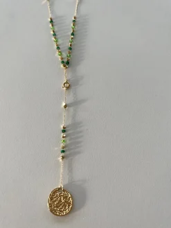Colliers-EASY-CLOTHES Collier Sega - doré et vertEasy Clothes Doré et vert       