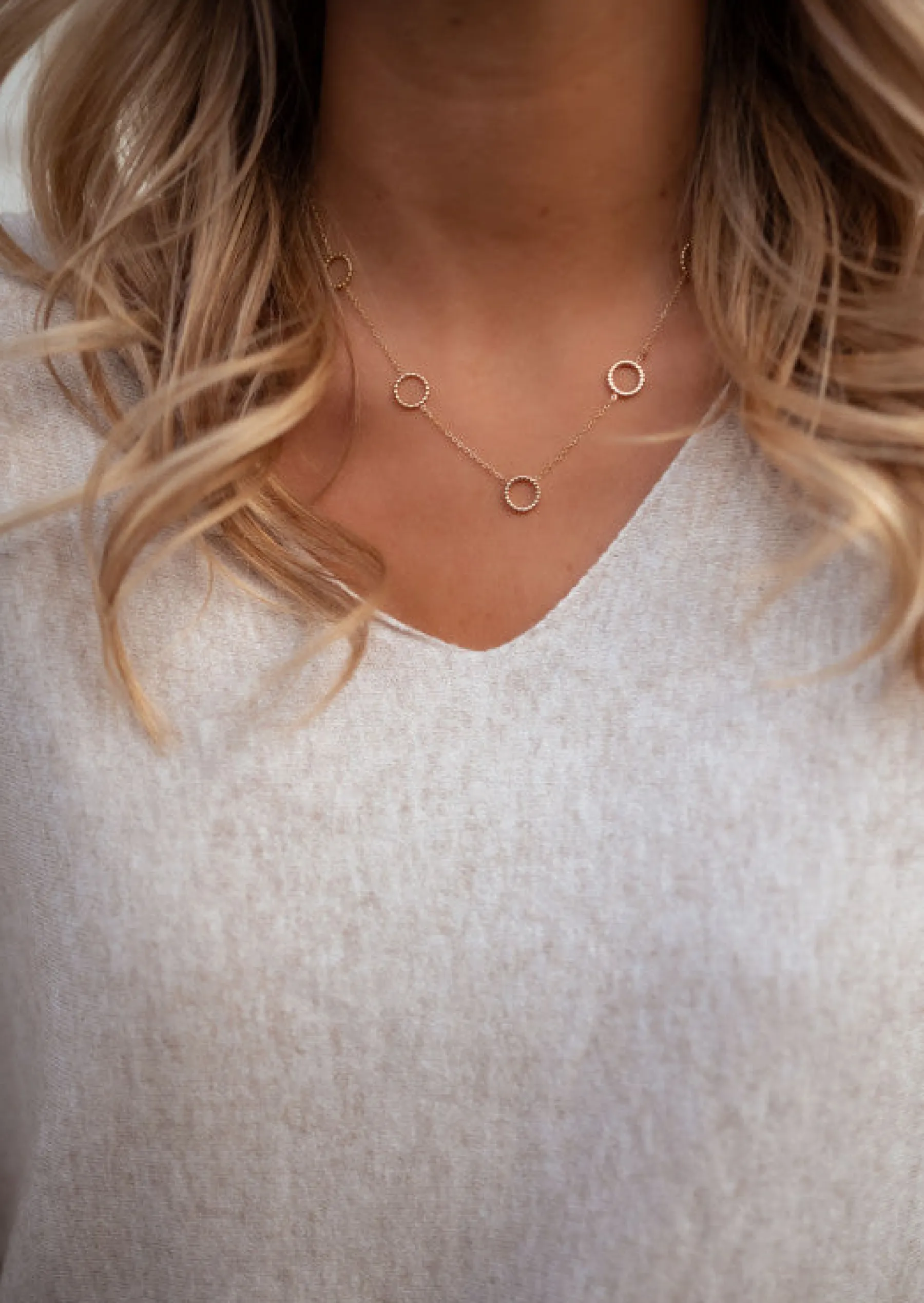 Colliers-EASY-CLOTHES Collier Siska Doré - Ajustable - Acier InoxydableEasy Clothes Doré