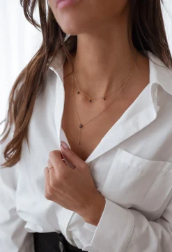 Colliers-EASY-CLOTHES Collier Sula - doré et noirEasy Clothes Doré et noir       