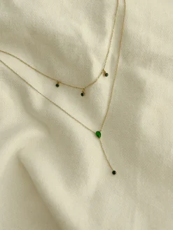 Colliers-EASY-CLOTHES Collier Sula - doré et vertEasy Clothes Doré et vert