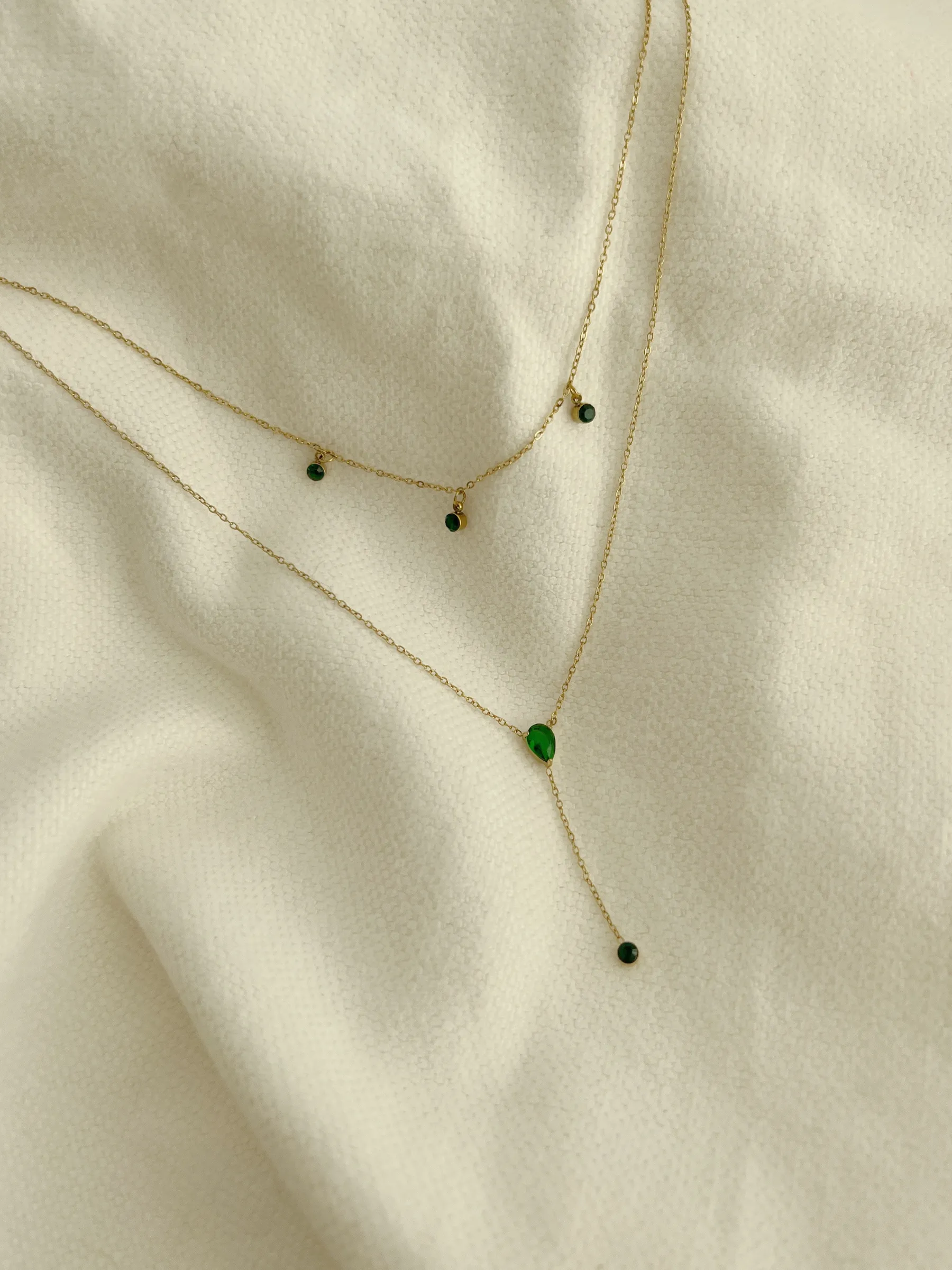 Colliers-EASY-CLOTHES Collier Sula - doré et vertEasy Clothes Doré et vert