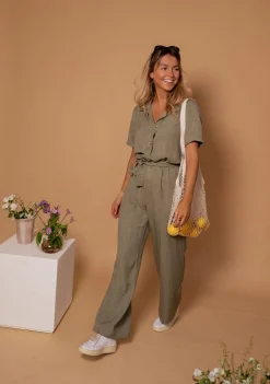 Combinaisons-EASY-CLOTHES Combinaison Deby | Kaki | Vêtements Femme | Easy Clothes Kaki       