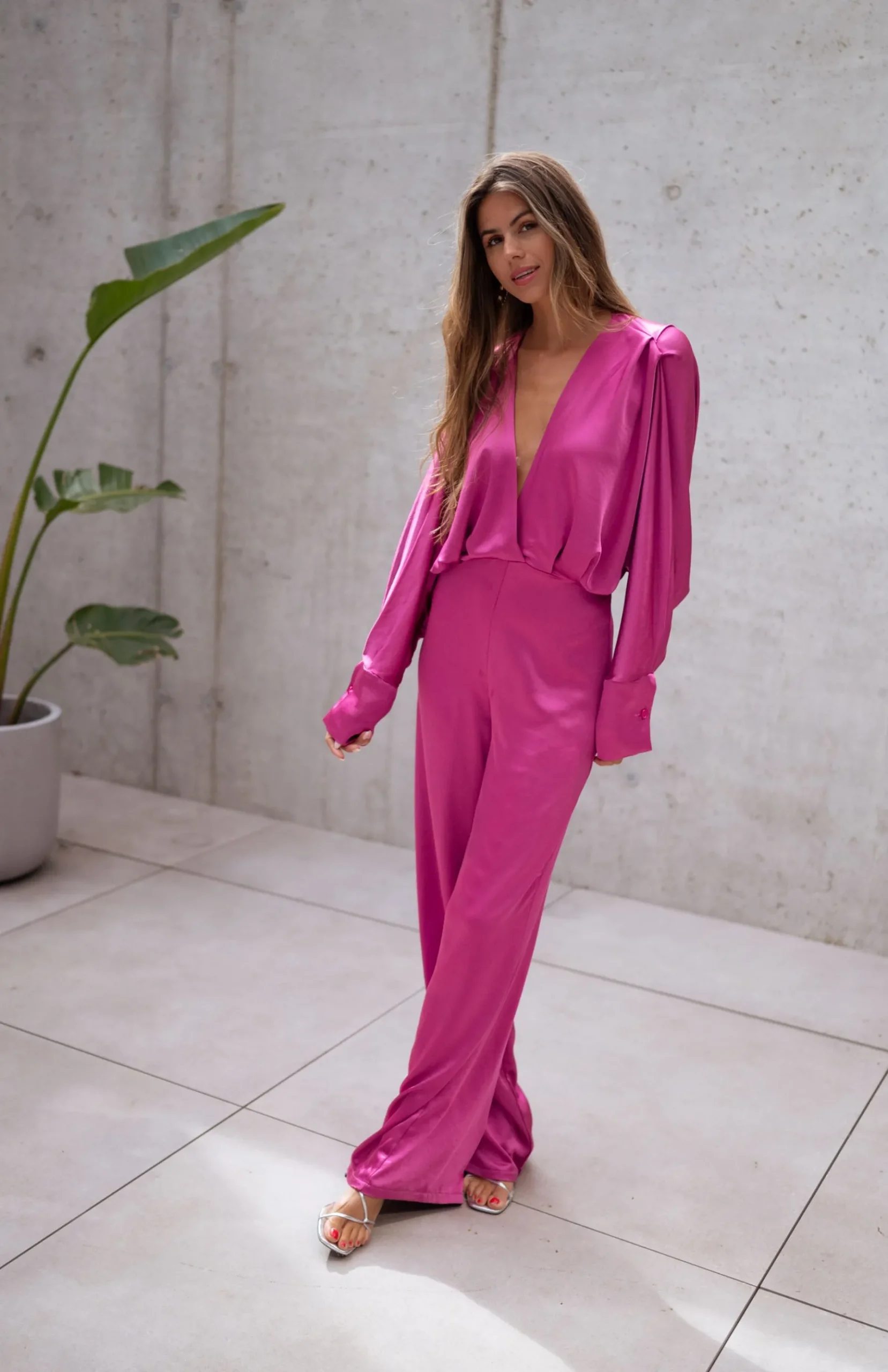 Combinaisons-EASY-CLOTHES Combinaison Marylou - framboiseEasy Clothes Framboise