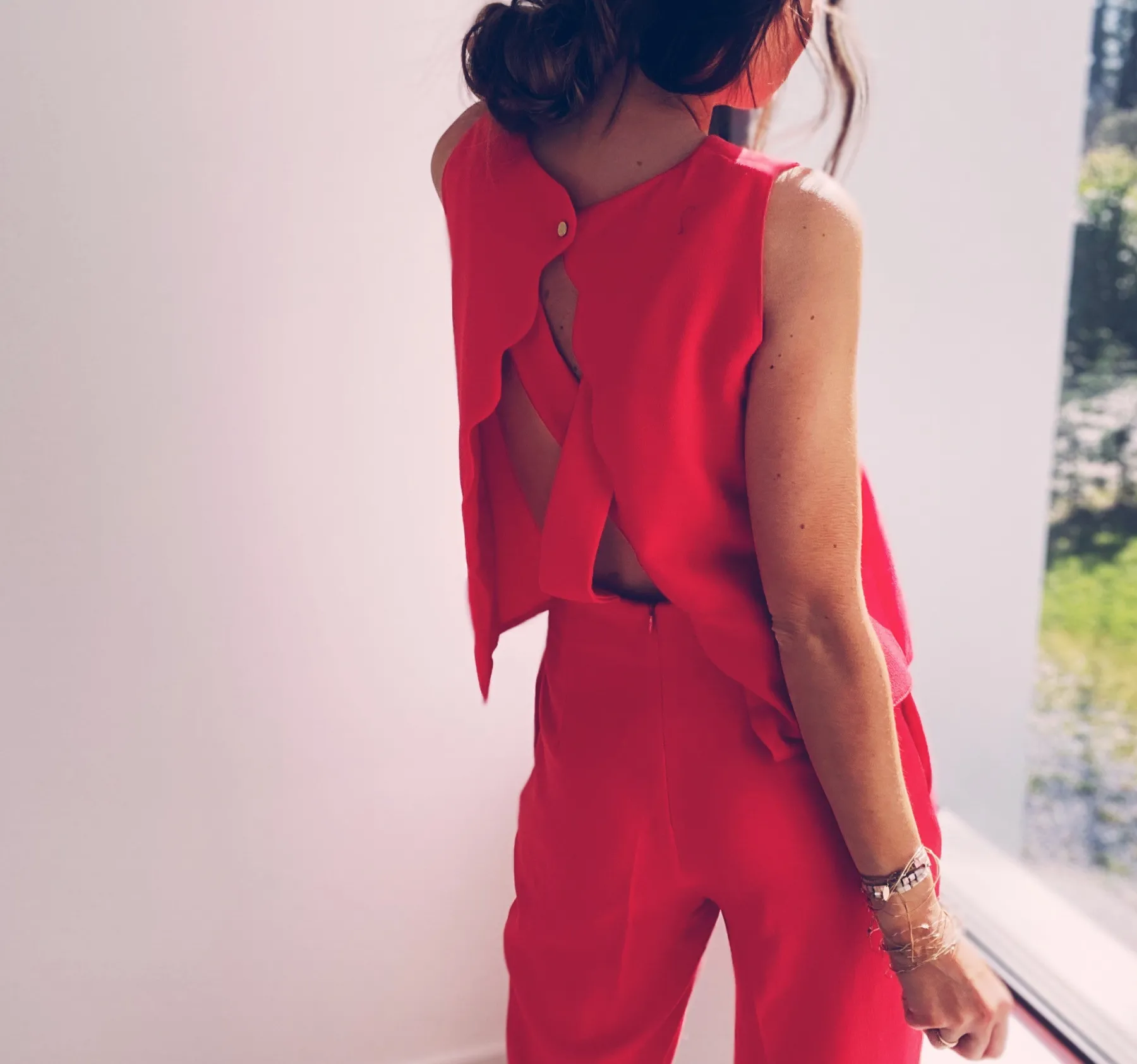 Combinaisons-EASY-CLOTHES Combinaison Tabata - rouge corailEasy Clothes Rouge corail