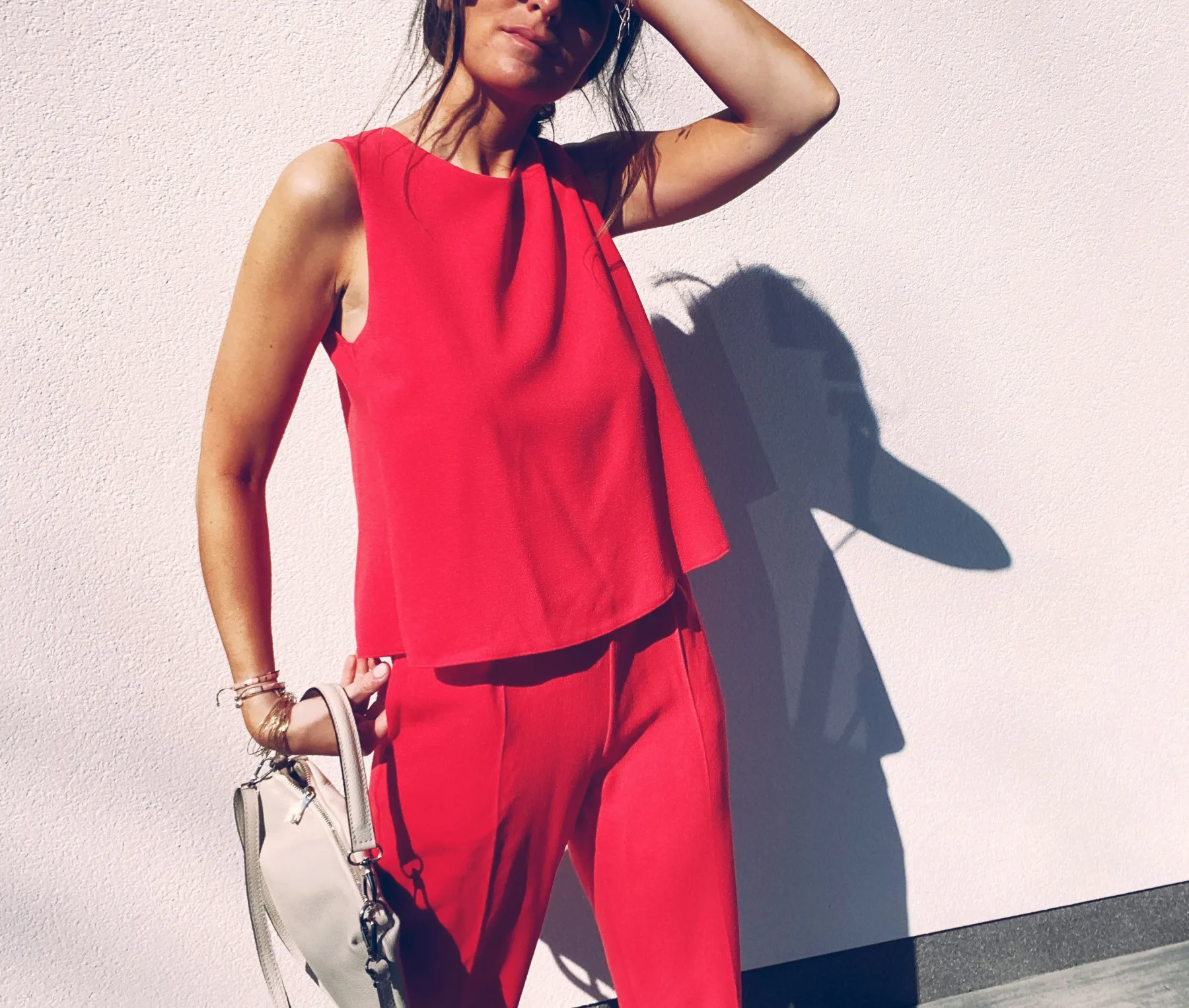 Combinaisons-EASY-CLOTHES Combinaison Tabata - rouge corailEasy Clothes Rouge corail