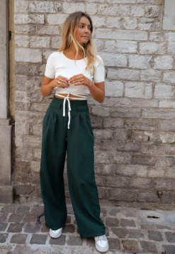 Tops & T-shirts-EASY-CLOTHES Crop top Mike - blancEasy Clothes Blanc       