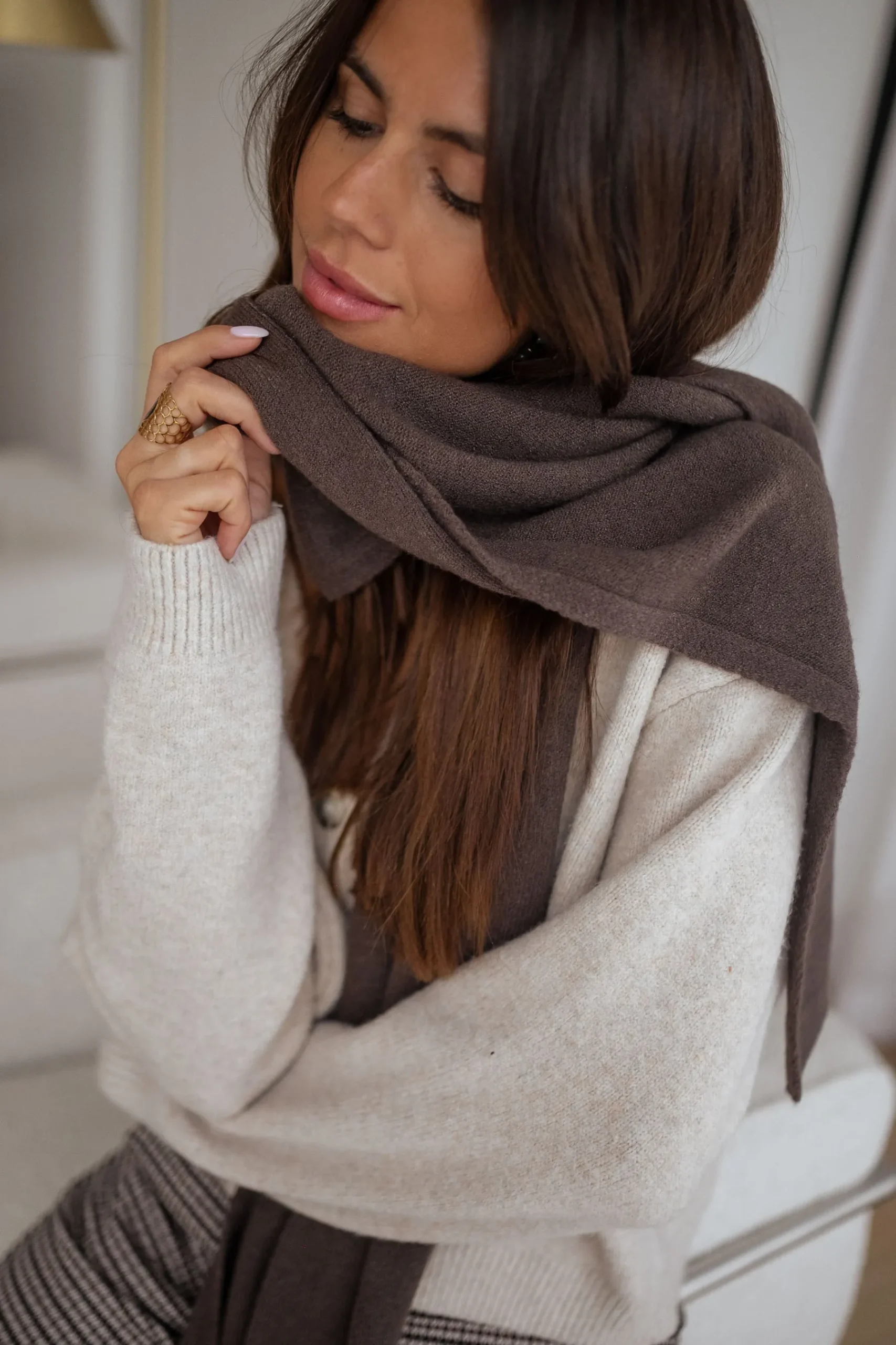 Echarpes & Foulards-EASY-CLOTHES Echarpe Devin - chocolatEasy Clothes Chocolat