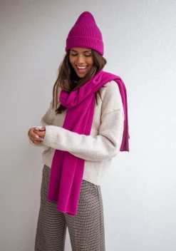Echarpes & Foulards-EASY-CLOTHES Echarpe Devin - fuchsiaEasy Clothes Fuchsia