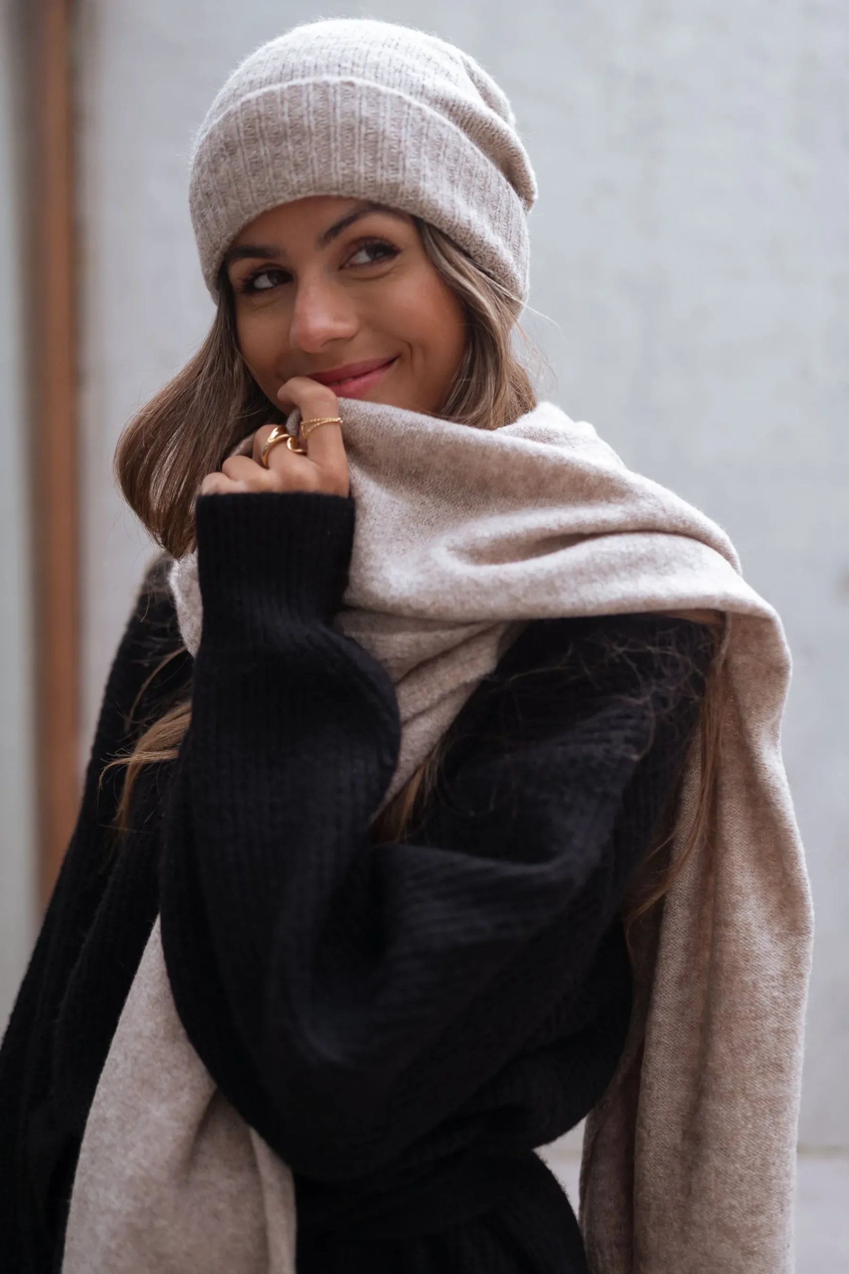 Echarpes & Foulards-EASY-CLOTHES Echarpe Muly - beigeEasy Clothes Beige