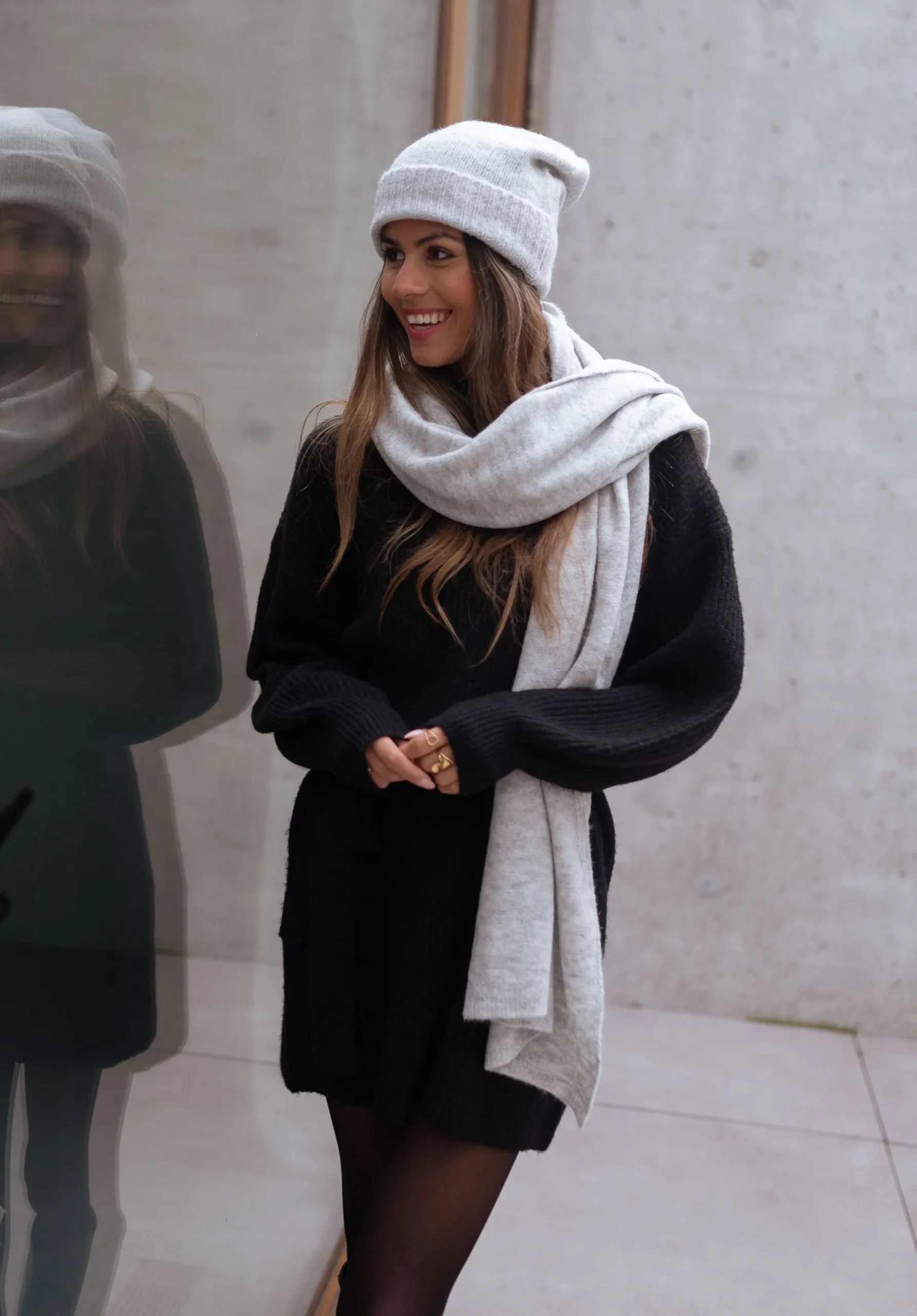 Echarpes & Foulards-EASY-CLOTHES Echarpe Muly - griseEasy Clothes Grise