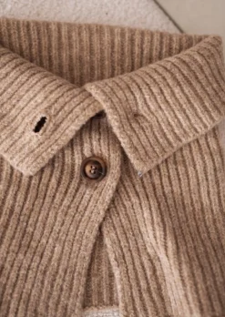 Echarpes & Foulards-EASY-CLOTHES Echarpe Oxford - Beige - Col Montant - DouceEasy Clothes Beige