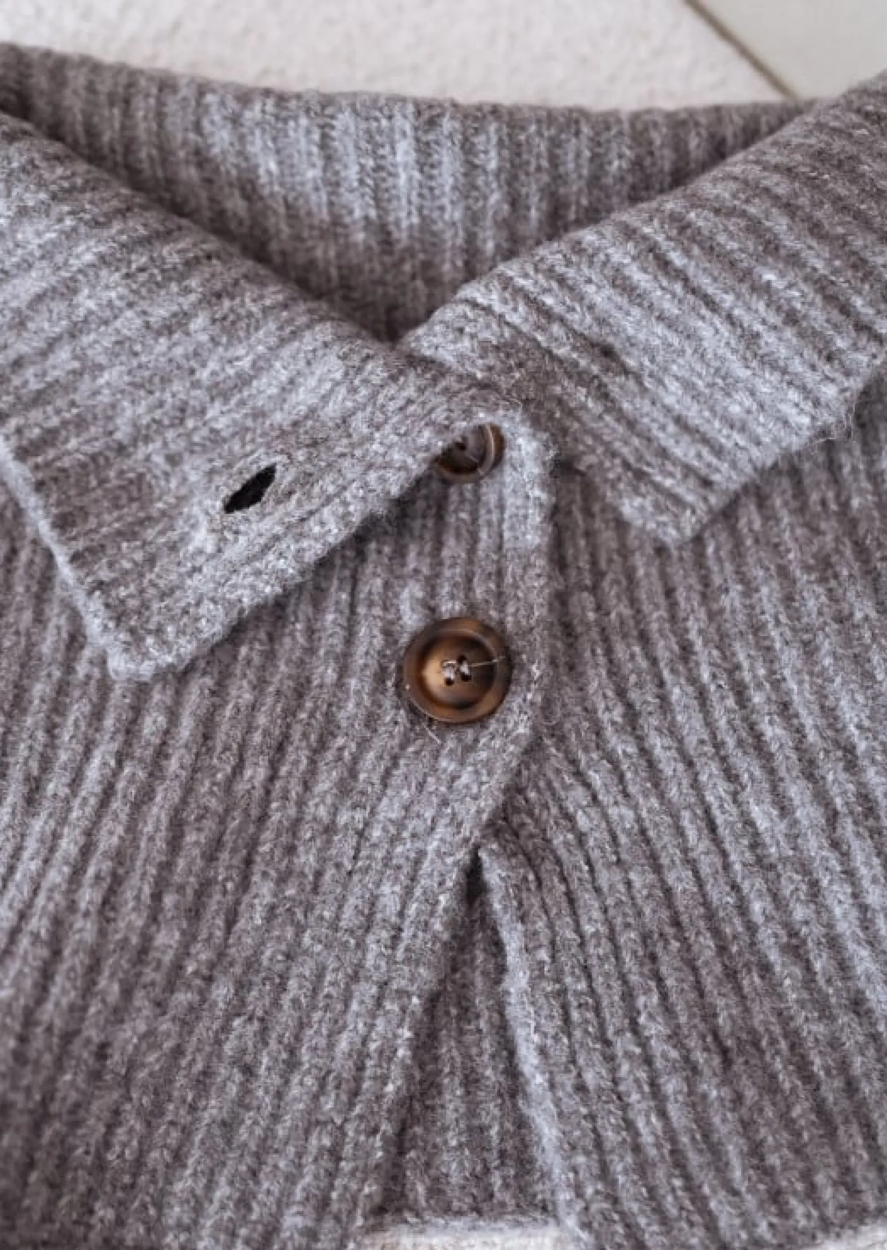Echarpes & Foulards-EASY-CLOTHES Echarpe Oxford - Grise - Col Montant - DouceEasy Clothes Grise