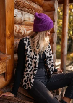 Pulls & Gilets-EASY-CLOTHES Gilet Abby - Motifs Leopard - Sans MancheEasy Clothes Léopard sans manche       