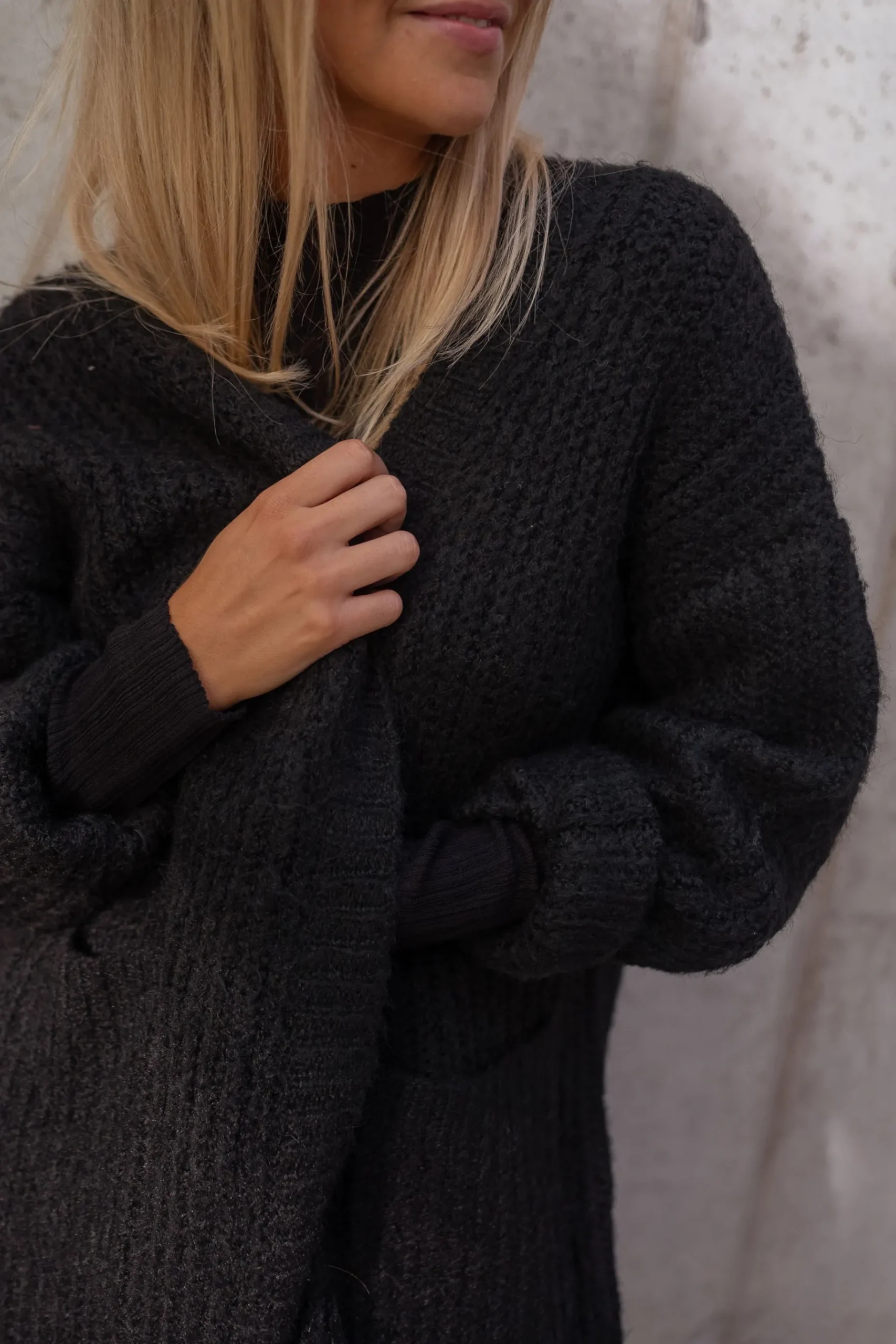 Pulls & Gilets-EASY-CLOTHES Gilet André - noirEasy Clothes Noir