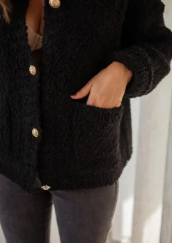 Pulls & Gilets-EASY-CLOTHES Gilet Charly Noir - Taille Unique - Loose - Made In ItalyEasy Clothes Noir