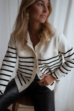 Pulls & Gilets-EASY-CLOTHES Gilet Danie - à lignesEasy Clothes À lignes       