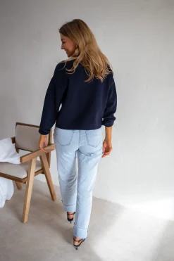 Pulls & Gilets-EASY-CLOTHES Gilet Dara - Bleu - Boutons DorésEasy Clothes Bleu