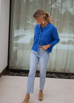 Pulls & Gilets-EASY-CLOTHES Gilet Fika - bleu roiEasy Clothes Bleu roi