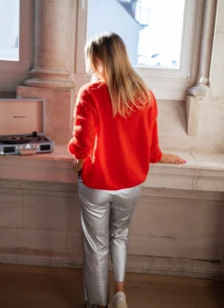Pulls & Gilets-EASY-CLOTHES Gilet Gina - rougeEasy Clothes Rouge       