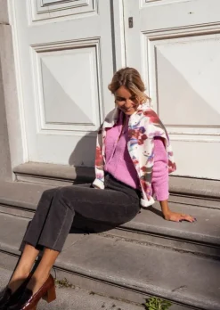 Pulls & Gilets-EASY-CLOTHES Gilet Kyle Rose - Doux - Vêtements Tendances FemmeEasy Clothes Rose       