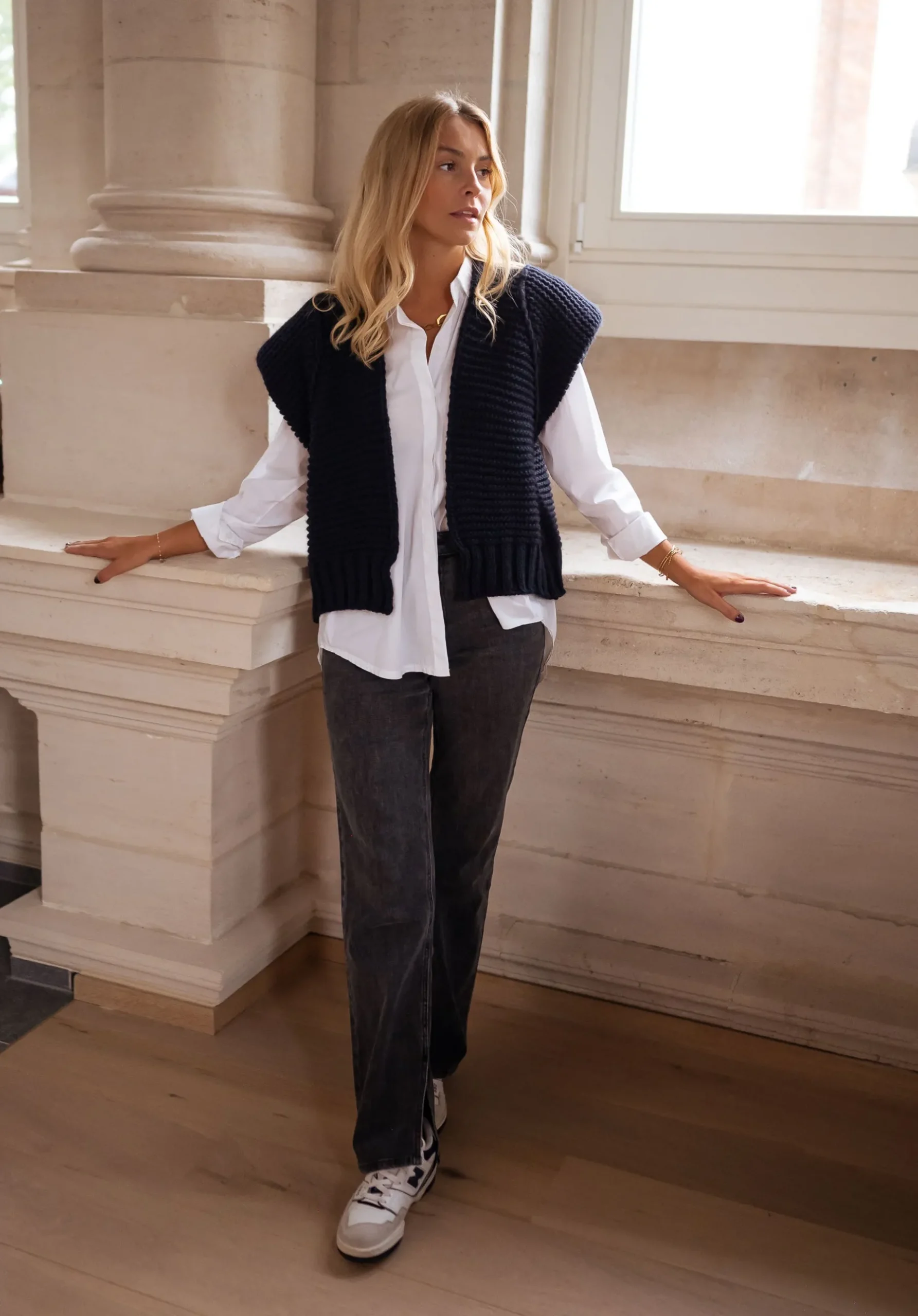 Pulls & Gilets-EASY-CLOTHES Gilet Oren - bleuEasy Clothes Bleu