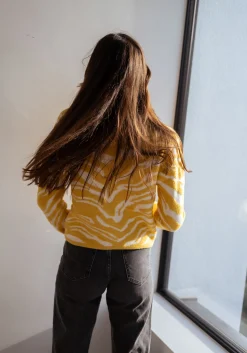 Pulls & Gilets-EASY-CLOTHES Gilet Pacôme - écru et jauneEasy Clothes Écru et jaune       