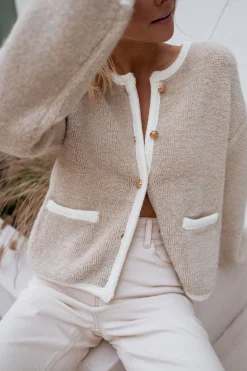Pulls & Gilets-EASY-CLOTHES Gilet Saja - beigeEasy Clothes Beige       