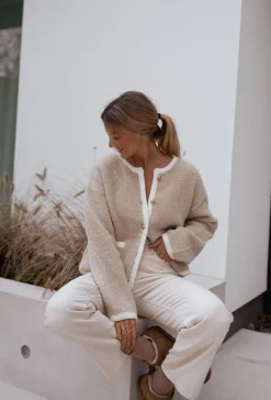 Pulls & Gilets-EASY-CLOTHES Gilet Saja - beigeEasy Clothes Beige       
