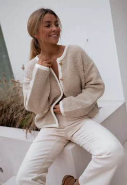 Pulls & Gilets-EASY-CLOTHES Gilet Saja - beigeEasy Clothes Beige       