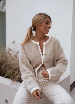 Pulls & Gilets-EASY-CLOTHES Gilet Saja - beigeEasy Clothes Beige       