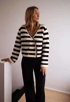 Pulls & Gilets-EASY-CLOTHES Gilet Tyler - À lignesEasy Clothes À lignes