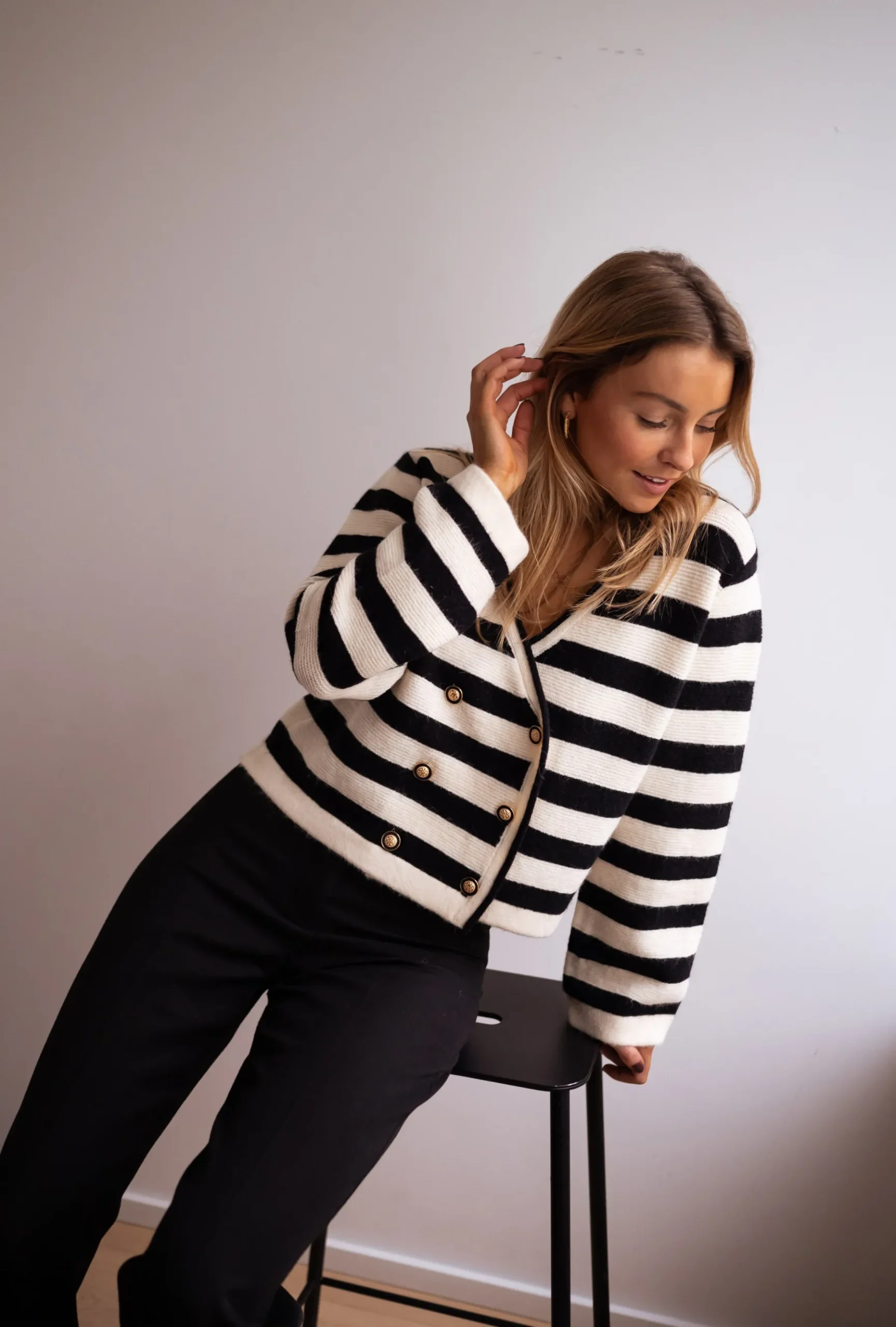 Pulls & Gilets-EASY-CLOTHES Gilet Tyler - À lignesEasy Clothes À lignes