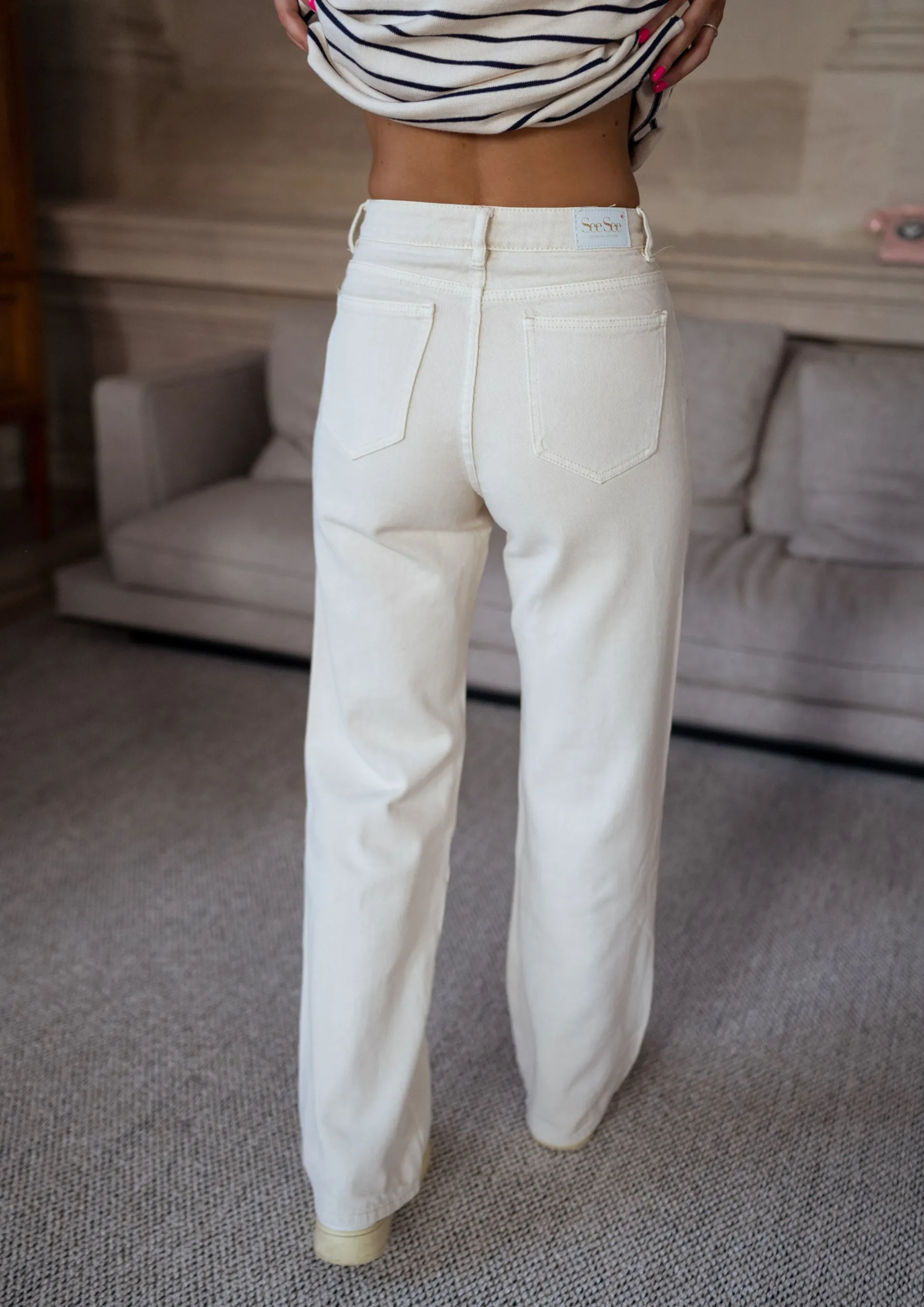Jeans-EASY-CLOTHES Jeans Anatole - beigeEasy Clothes Beige